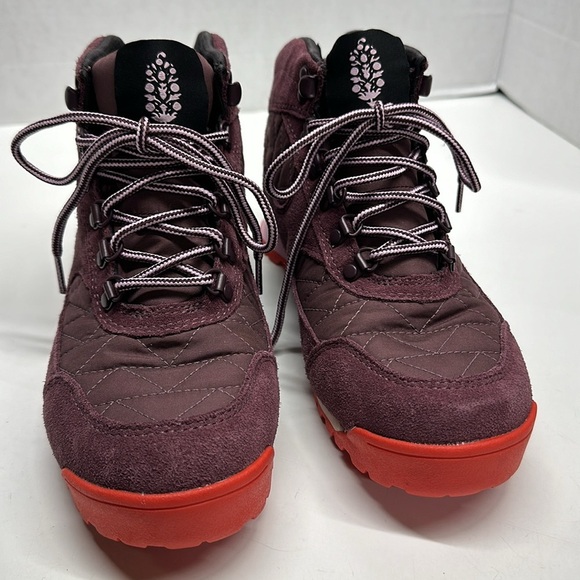 Danner x Free People Movement Jag Boots Quilted Lace Up Ankle Boot Purple Size 8 - Picture 2 of 10